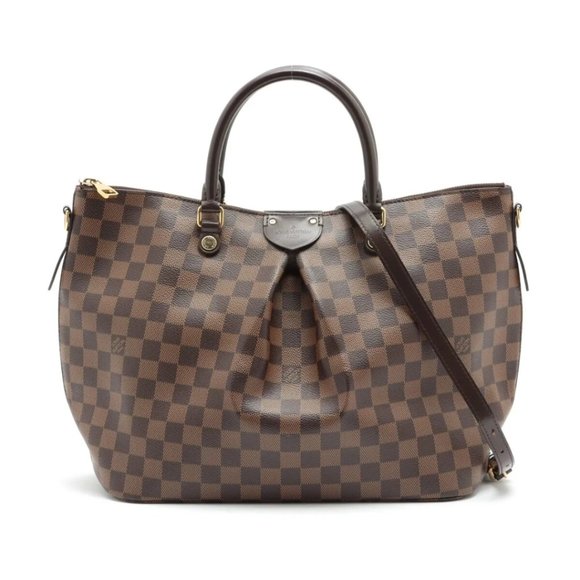 Louis Vuitton Sienna MM Shoulder Crossbody Bag Damier Canvas Brown Ebene - Picture 1 of 9